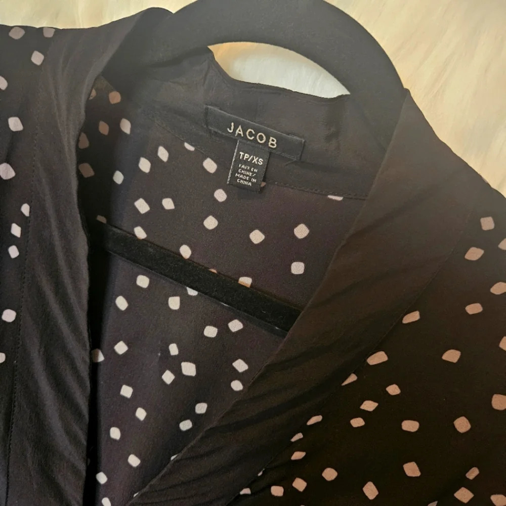Jacob Confetti V-Neck Mini Tunic Dress (100% Silk) - Picture 2 of 6